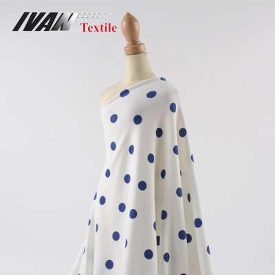 New popular elegant fashion double side polyester spandex DTY brushed print fabric for dress