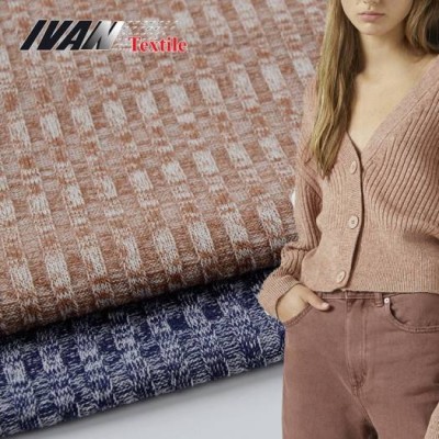 New Design Knitting Rayon Cotton Sustainable Poly Spandex 5x4 Rib Yarn Dyed Cotton Single Jersey Fabric