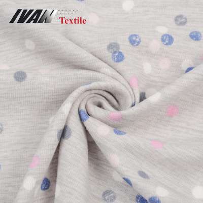 New arrival garment DTY spandex hacci brush AOP print novelty knit fabric for sweater