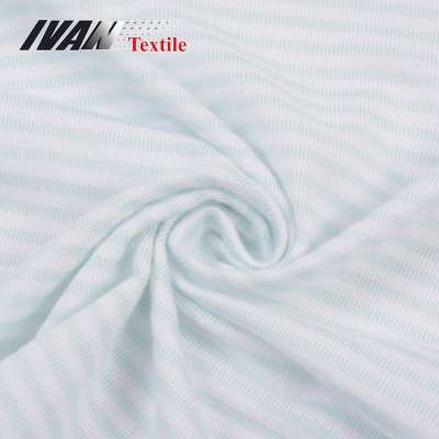 Hot sale knit print DTY cationic stripe brush flannel fabric wholesale for sweater